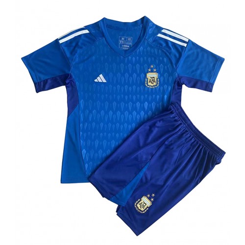 Argentina Golmanski Gostujuci Dres za djecu SP 2022 Kratak Rukav (+ Kratke hlače)